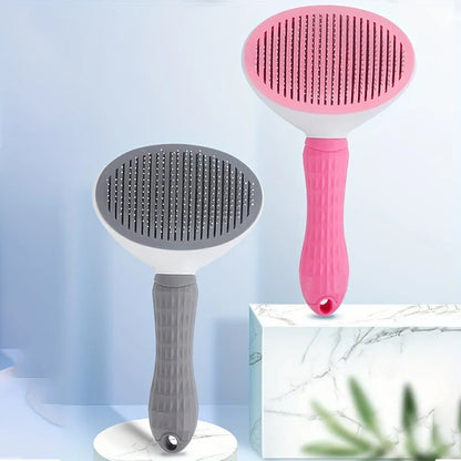 One-Click Self-Cleaning Grooming Brush