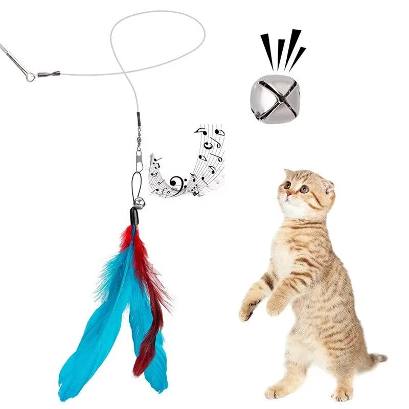 11-Piece Retractable Cat Feather Wand Set