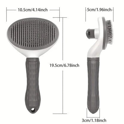 One-Click Self-Cleaning Grooming Brush