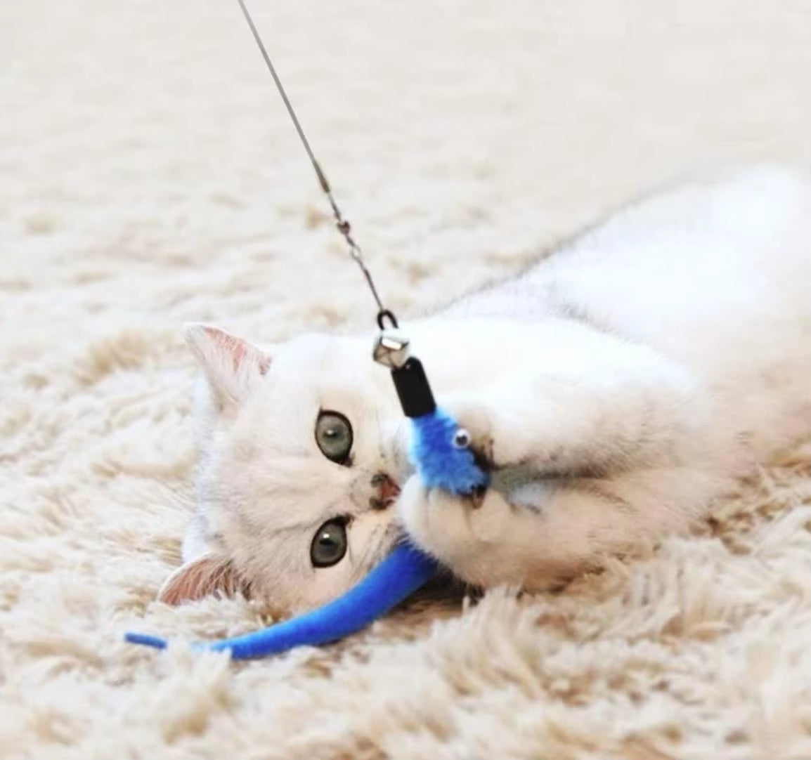 11-Piece Retractable Cat Feather Wand Set