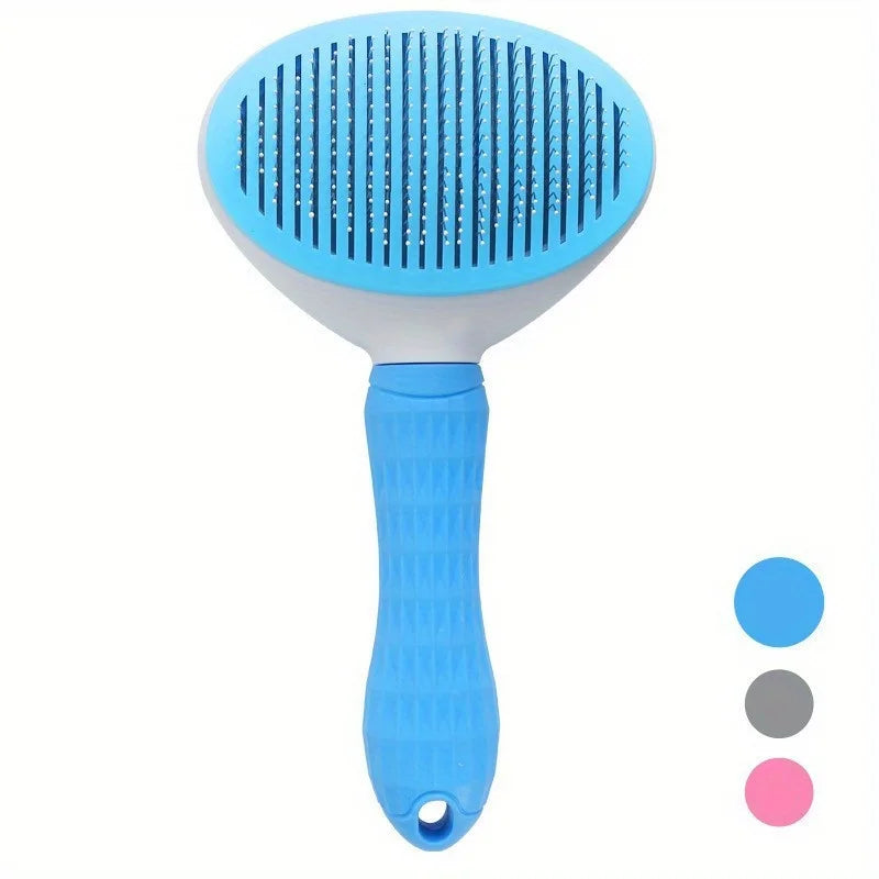 One-Click Self-Cleaning Grooming Brush