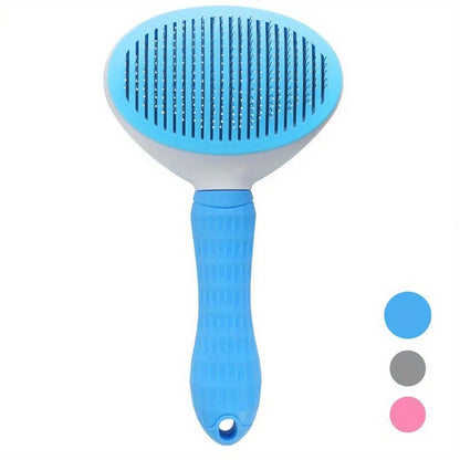 One-Click Self-Cleaning Grooming Brush