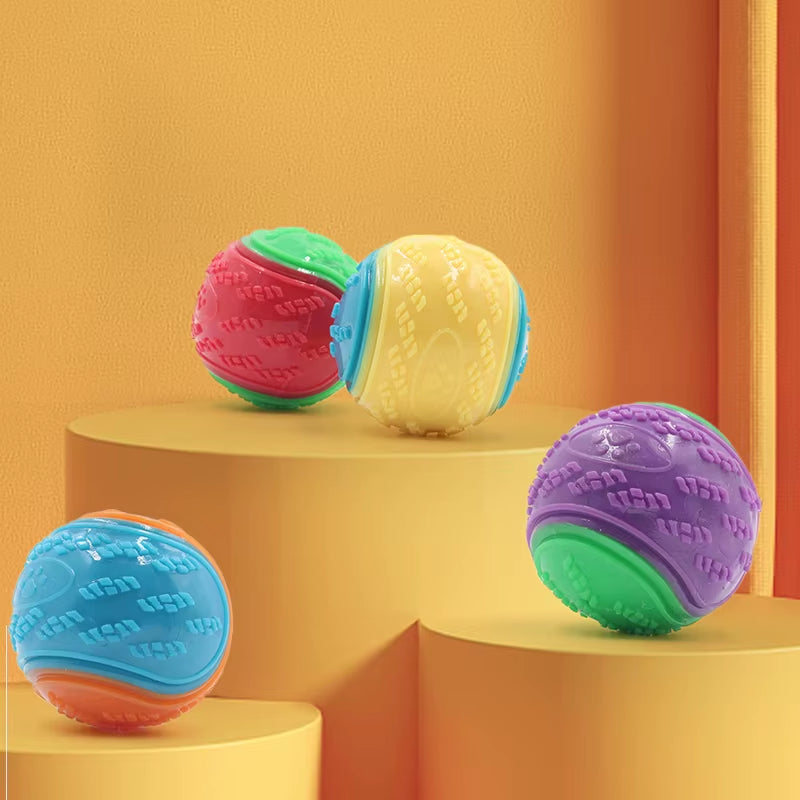 Interactive Squeaky Teething Chew Ball