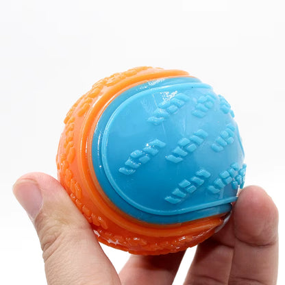 Interactive Squeaky Teething Chew Ball