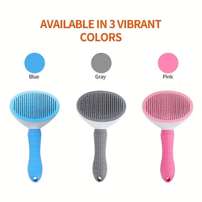 One-Click Self-Cleaning Grooming Brush